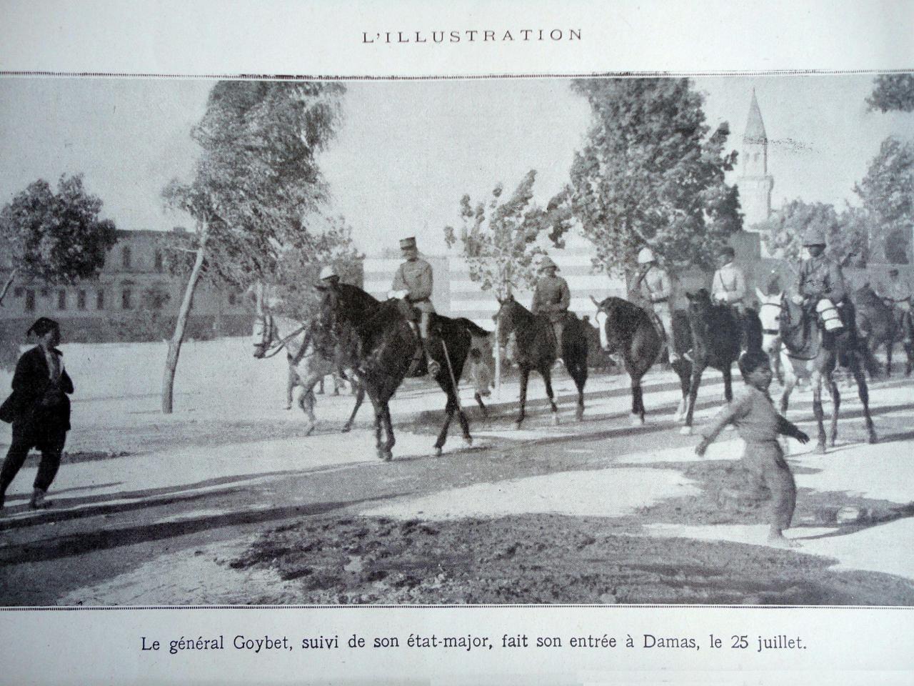 Le général Goybet  entre victorieux  à Damas, le 25 juillet 1920