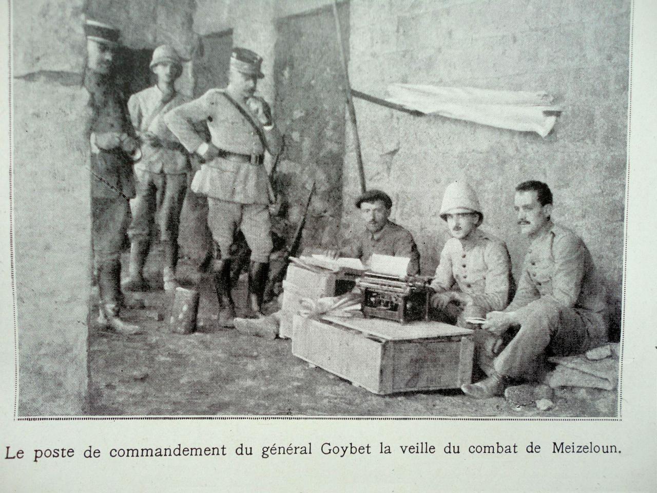 Le poste de commandement du GÃ¨nÃ©ral Goybet  Ã  la veille du combat de meizeloun