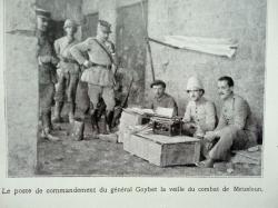 Poste de commandement du Gènéral Goybet avant la bataille