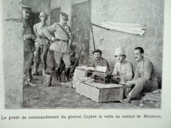 Le poste de commandement du Gènéral Goybet  à la veille du combat de meizeloun